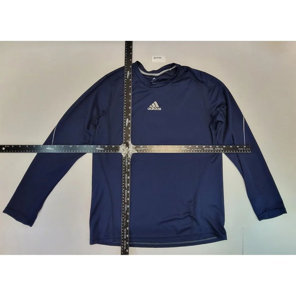 Adidas Climalite Navy Blue‎ Long Sleeve Athletic Shirt Men's Size Medium